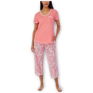 Carole Hochman 4pc Cotton Pajama Set Women XS NWT